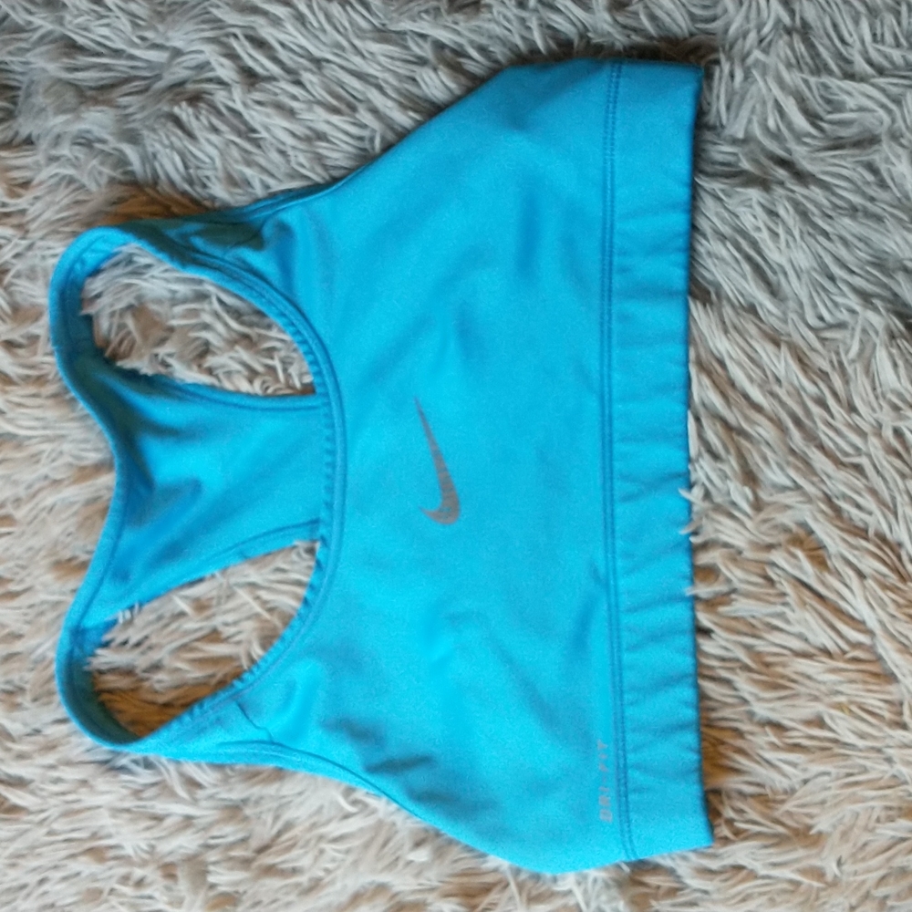 Nike blue medium support Racerback sports bra